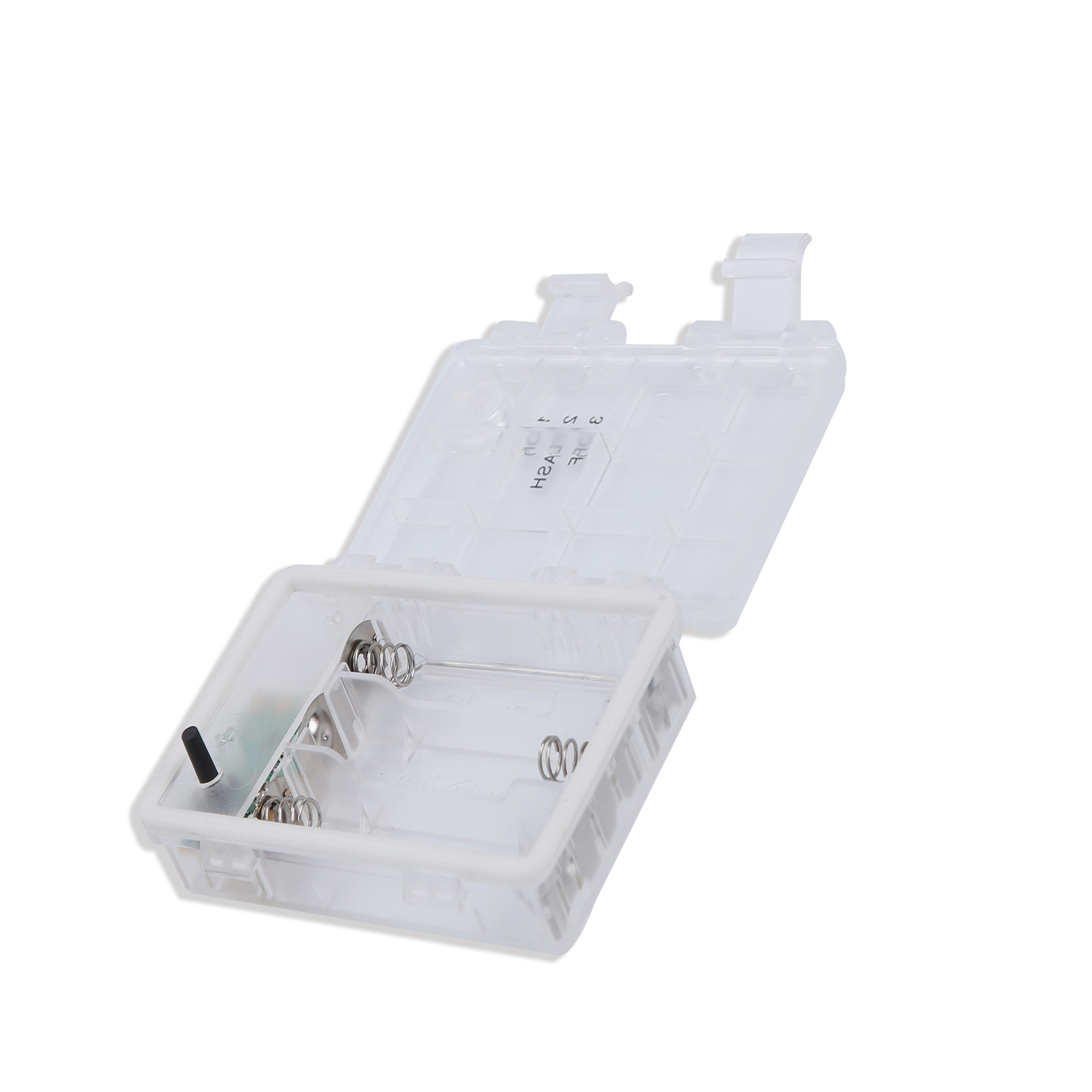 3*AA 2*AA transparent battery box with switch with lead IP44/IP65 waterproof outdoor led string light battery box