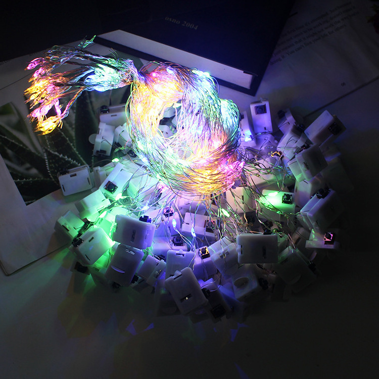 LED copper wire string lights three function flashing multicolor string light, Christmas flowers Gift Box Decoration