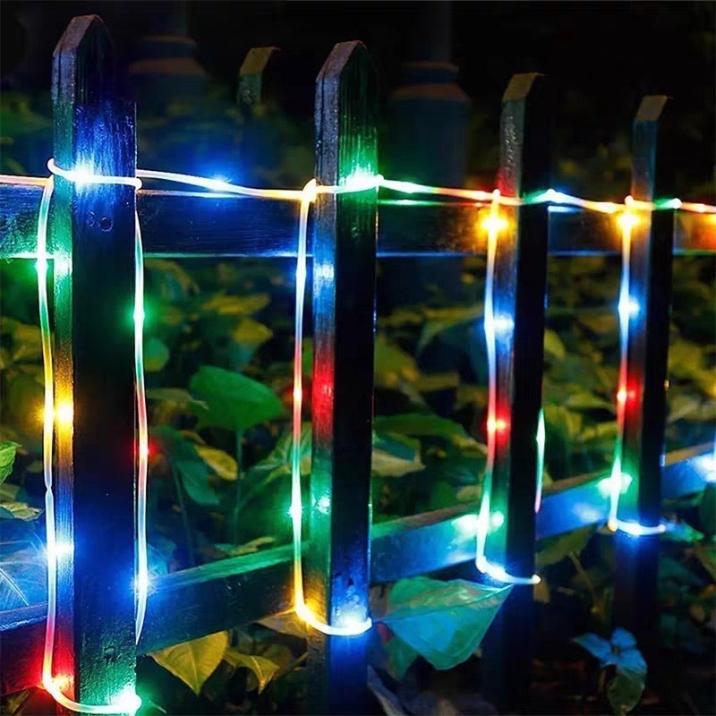 LED Tube Lights Party Lamp Holiday Lantern Outdoor Decoration solar powered Rope Light String Christmas Lights