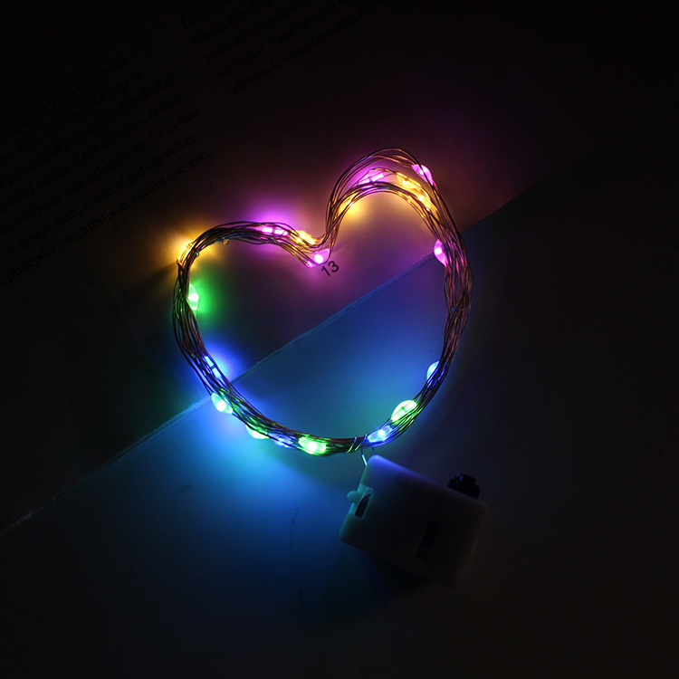 LED copper wire string lights three function flashing multicolor string light, Christmas flowers Gift Box Decoration