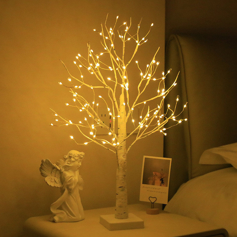 LED White Decorative Birch Grove Artificial Tree Lights White Twig Christmas Tree Lights Birch Tree Led Desk Lamps