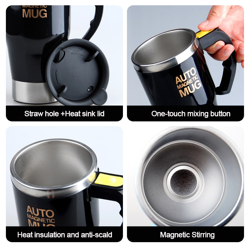 NEW Custom Waterproof Self Stirring Coffee Mug Rechargeable Automatic Electric Mixing Cup with Lid for Coffee