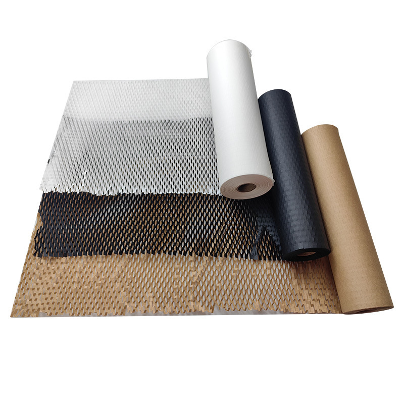 Biodegradable Eco Friendly Recyclable Gift Cushioning Gift Honeycomb Kraft Wrapping Paper Honeycomb Paper Sheet