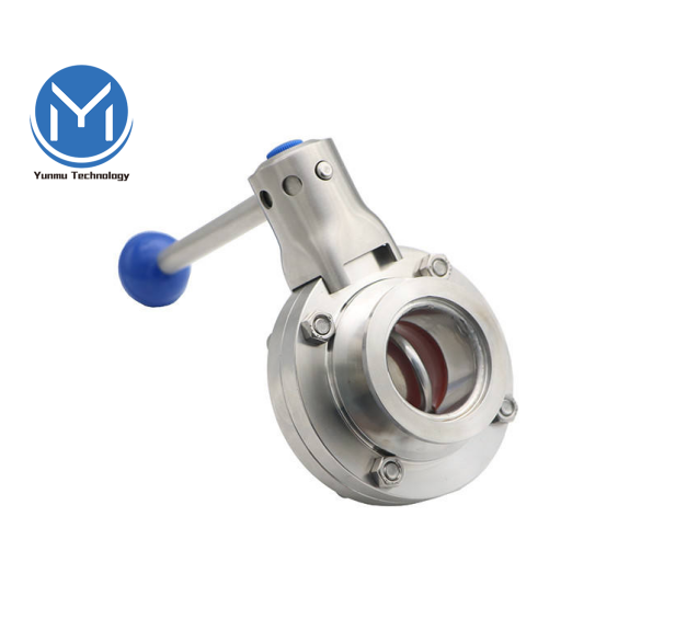 DN Sanitary Stainless Steel Vacuum Manual Thread Butterfly Valve