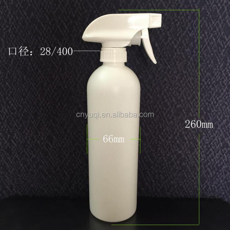 500ml white HDPE Plastic Spray Bottle for cleaning