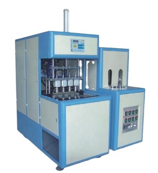 4 Cavity automatic dropping the bottle Semi Automatic Pet plastic bottle blowing machine