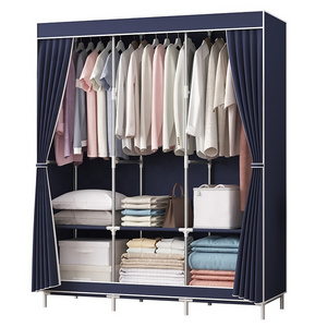 Cheap Folding Portable Plastic Cloth Closet Cabinet Assemble Non Woven Fabric Storage Cupboard WardrobePopular Fabric wardrobe