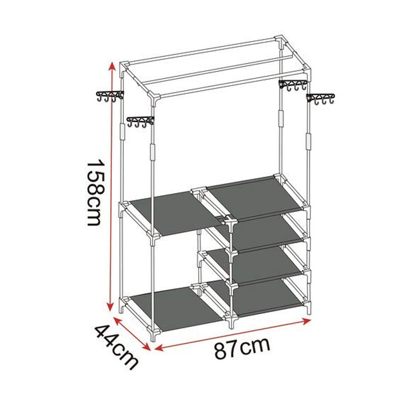 heavy duty Portable metal Garment Rack Home Closet Hanger Clothes Storage Rack