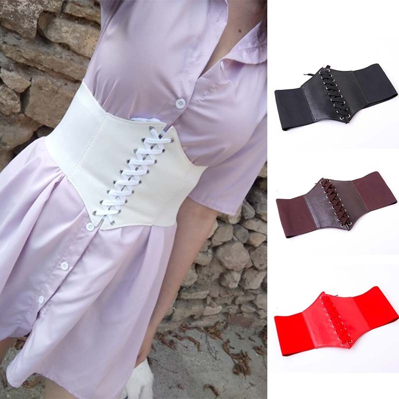 Wide Corset Belts Pu Leather Slimming Body Belts for women Elastic Waist Belts cinto sobretudo feminine ceinture femme fajas