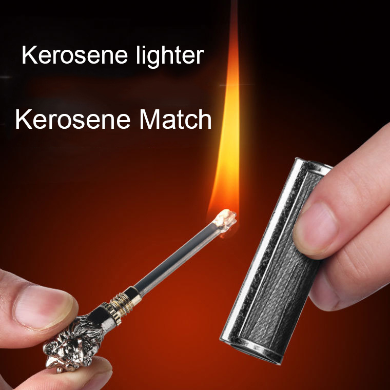 Classic retro outdoor various patterns match lighter kerosene match lighter gift lighter accessories