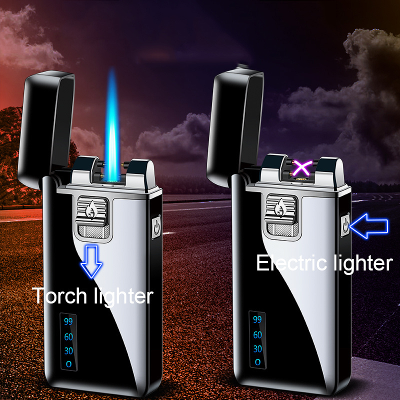 Classic dual-purpose electric lighter cigar custom logo lighter high temperature high power torch lighter