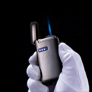 YN Dual purpose gas electricity cigarette torch lighter Double arc electric lighter usb rechargeable Arc gas lighter 2 in 1