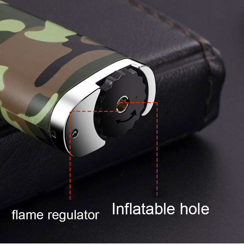 TK popular double fire blue flame lighter toy gun torch lighter smoking accessories gift lighter