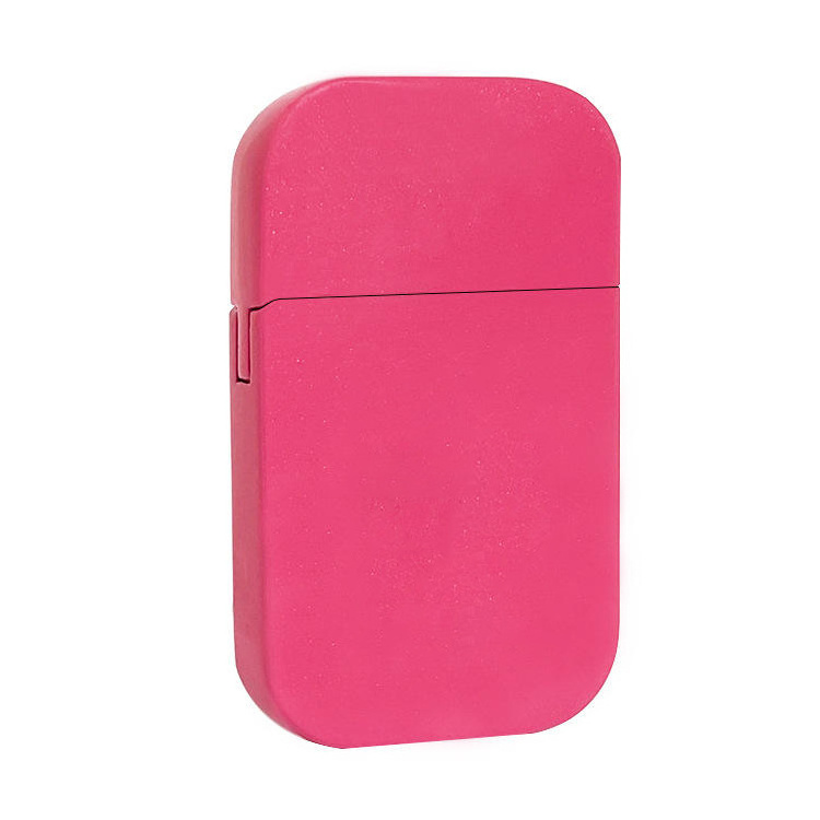 TIKTOK Modern design red flame custom logo lighter HK lighter pink body pink flame lighters for cigarette