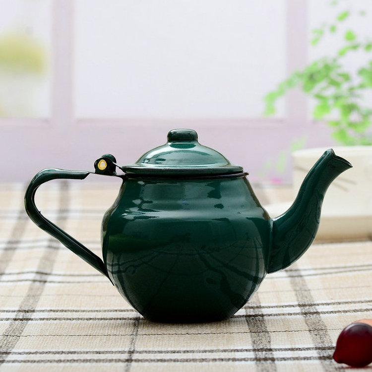 Enamel Kettle Manufacturer Africa Enamel Tea Pot Kettle Solid Color Enamel Coating Coffee Pot