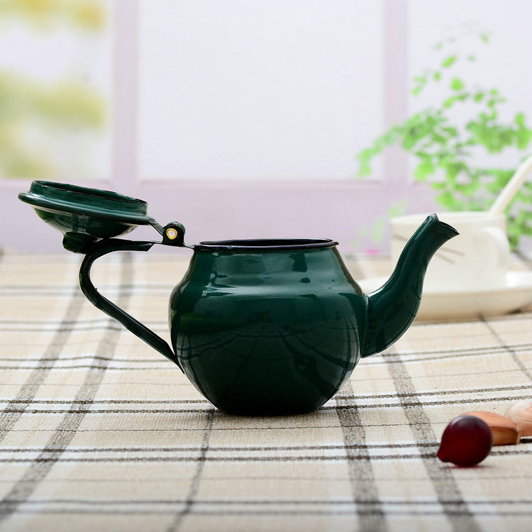 Enamel Kettle Manufacturer Africa Enamel Tea Pot Kettle Solid Color Enamel Coating Coffee Pot