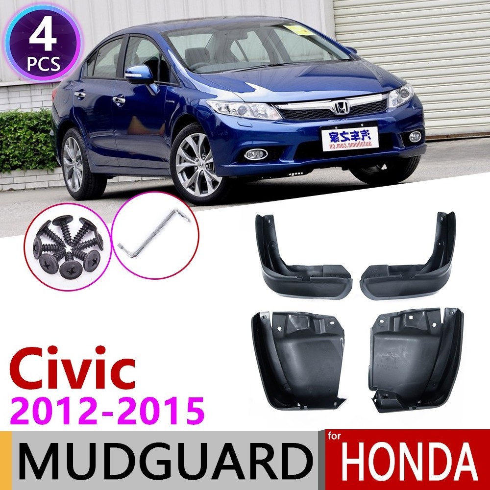 4 PCS Front Rear Mudguar for Honda Civic 9 FB 2012 2013 2014 2015 Fender Mud Flaps Guard Splash