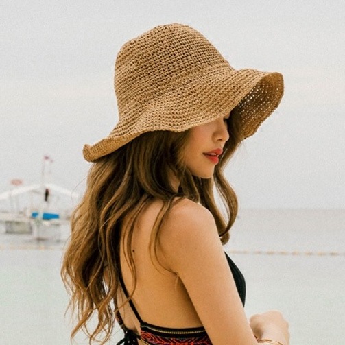 Simple Girl Sun Hat Wide Brim Floppy Summer Hats for Women Beach Panama Straw Dome Weave Femme Shade Women Hats