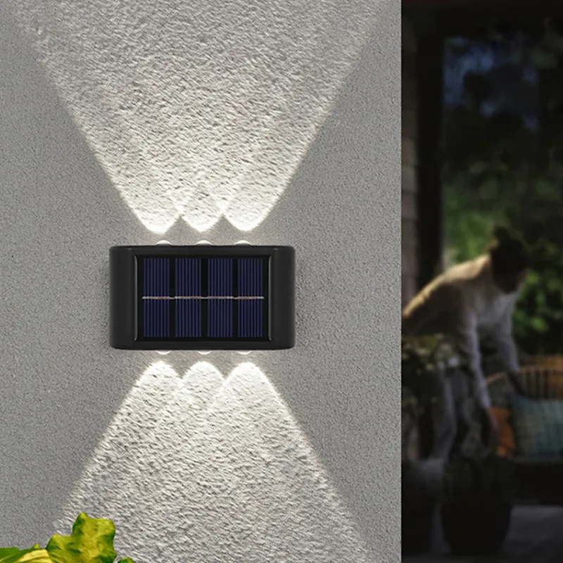 Solar Wall Lamp Outdoor Waterproof Solar Lights Up And Down Luminous Lighting For Garden Street Landscape Balcony Outdoor Decor