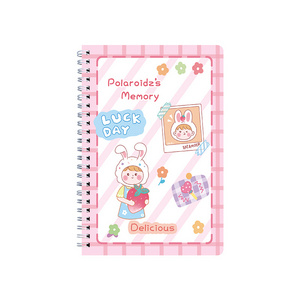 Cute Girl Cover Cheap School Supplies Paper Note Books A5 Soft Cover Spiral College Students Notebook