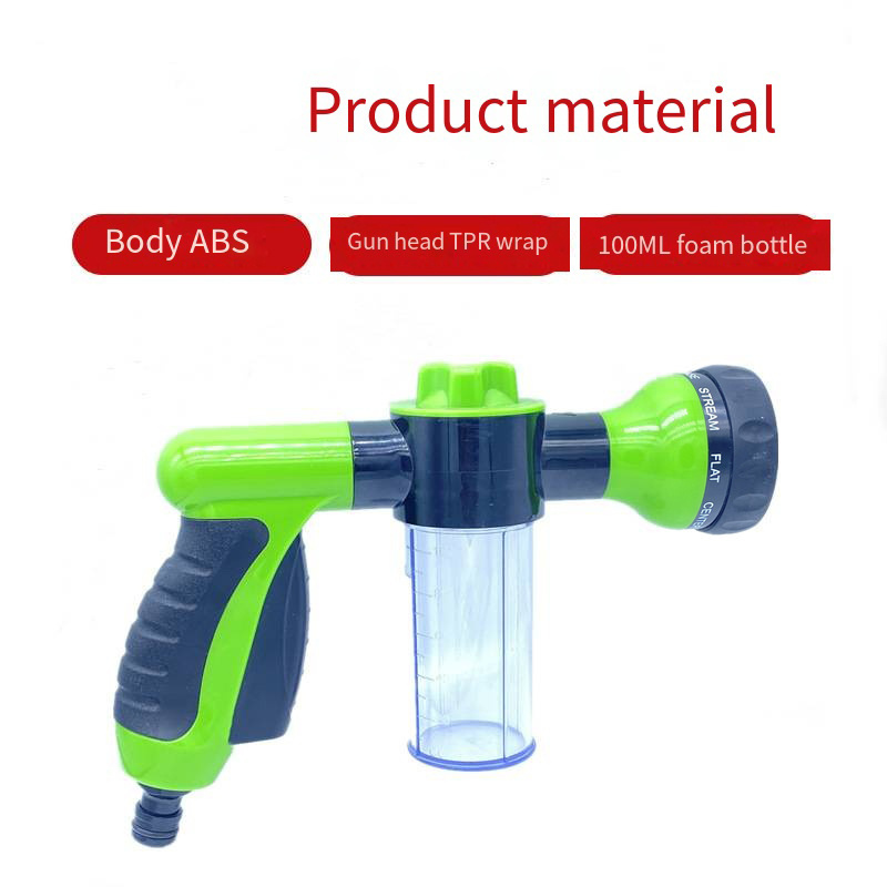 Soap Dispenser Hose Nozzle Foam Cannon Bottle Soap Sprayer 8 in 1 Car Wash Brush Foam Gun for Car Wash, Watering Plants