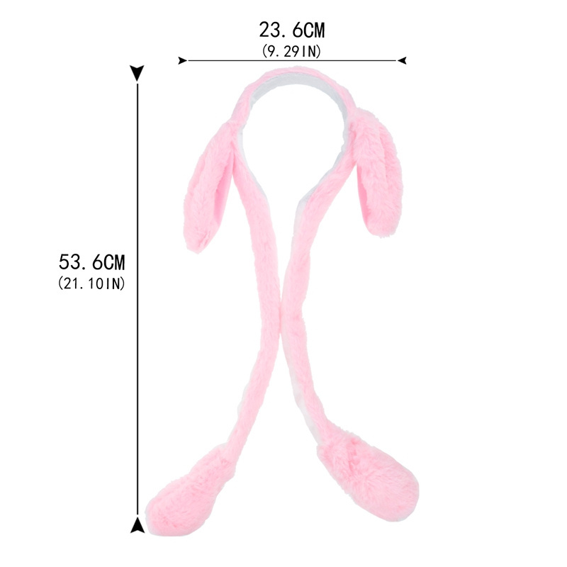 Bunny Ear Headband Moving Rabbit Jumping Hat Kawaii Plush Rabbits Ears Crazy Hat For Women Girls Kid Cosplay