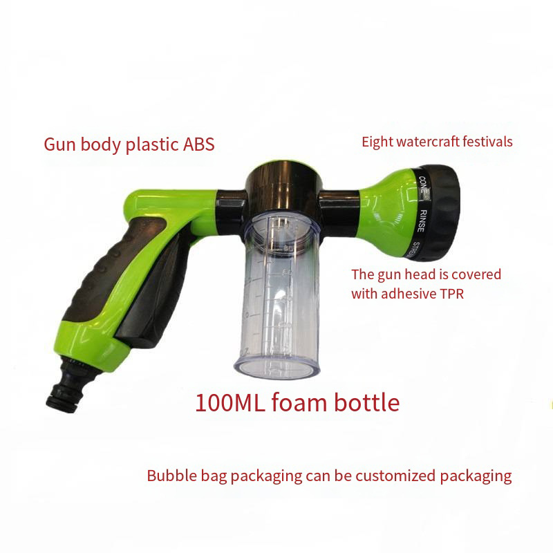 Soap Dispenser Hose Nozzle Foam Cannon Bottle Soap Sprayer 8 in 1 Car Wash Brush Foam Gun for Car Wash, Watering Plants