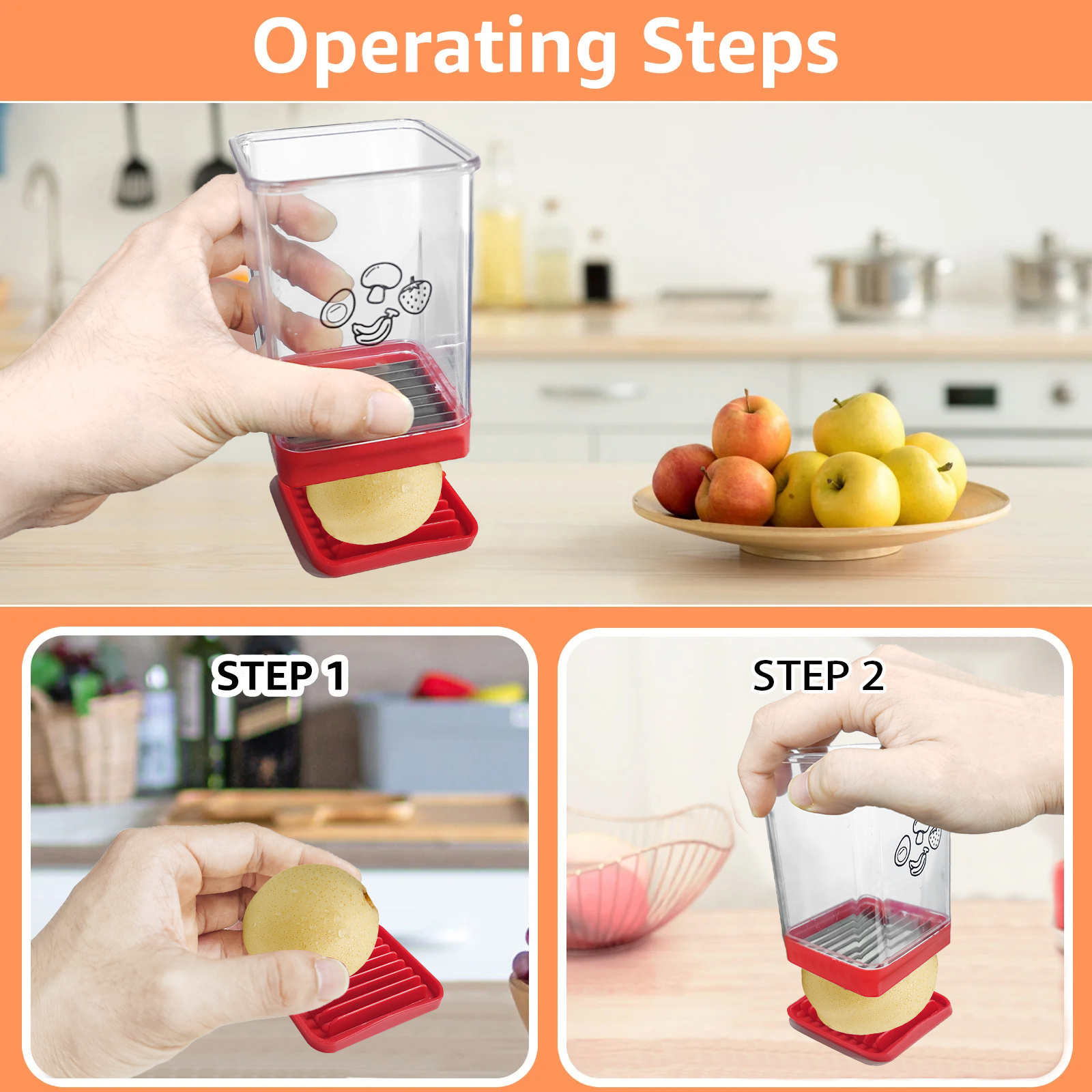 Portable Slicing Tool fruit cutter chopper Fruit and vegetable fast slicer Stainless Steel Strawberry Egg Cutter Cup Slicer