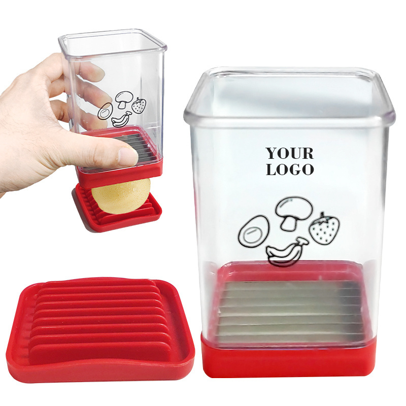 Portable Slicing Tool fruit cutter chopper Fruit and vegetable fast slicer Stainless Steel Strawberry Egg Cutter Cup Slicer