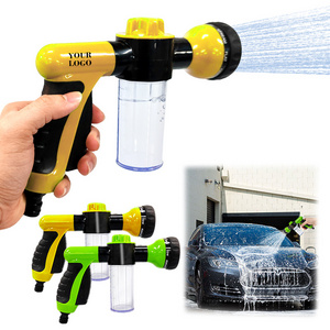 Foam Cannon Bottle Soap Sprayer Garden Hose Nozzle High Pressure 8 in 1 Car Wash Brush Foam Gun for Lawn, Car Wash, Cleaning