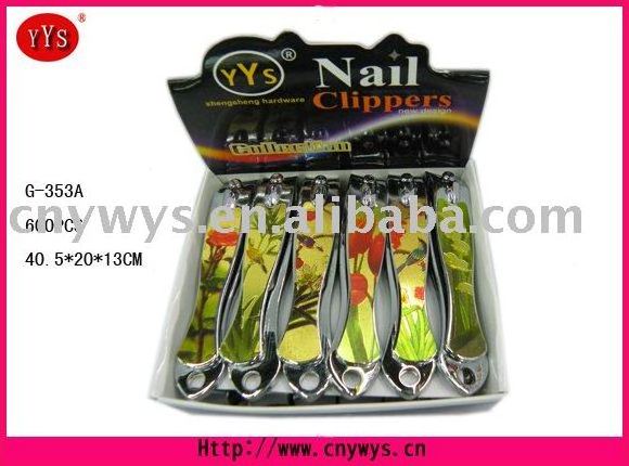 Finger gold color carbon stainless steel nail cutter clipper care set