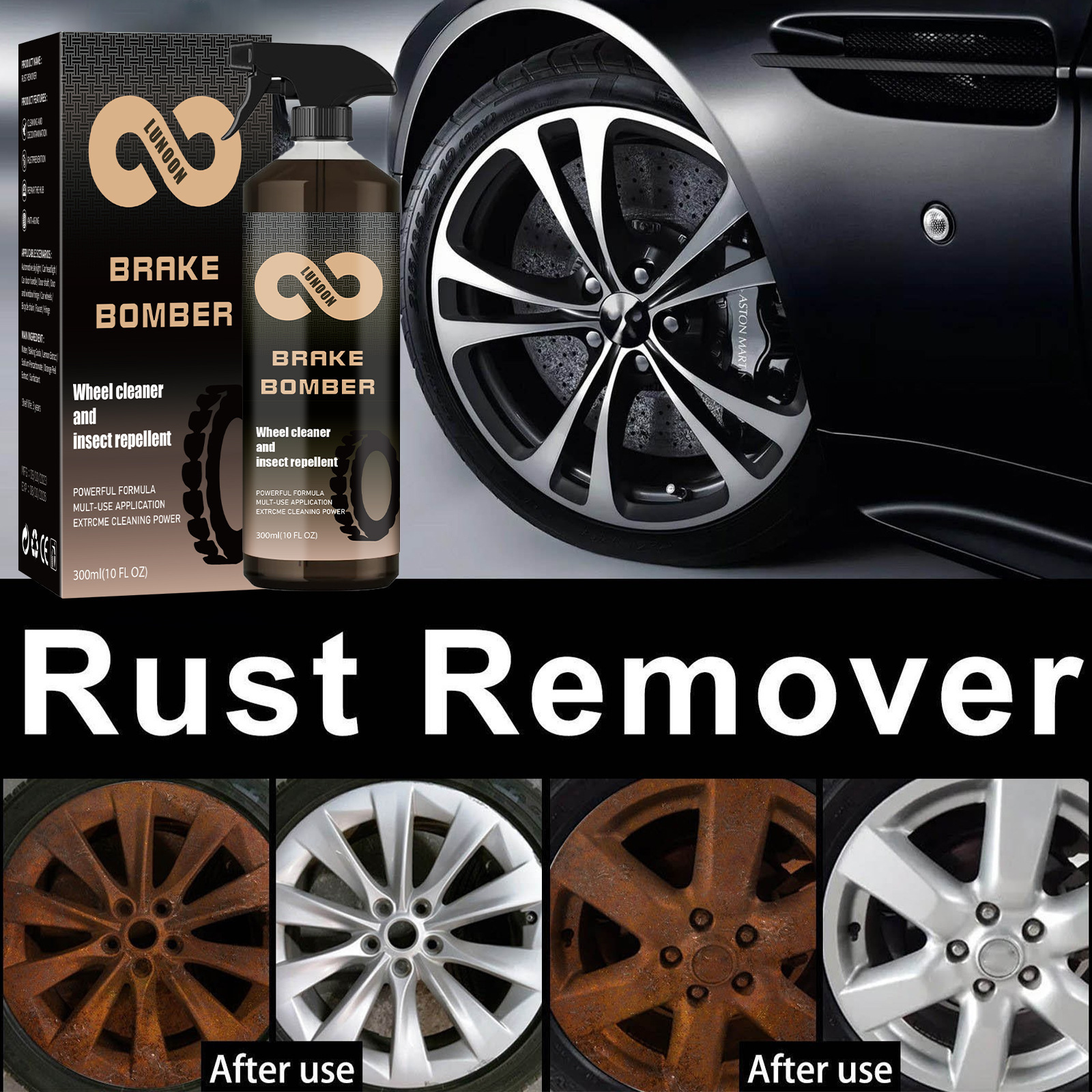 Car brake cleaner Car brake disc rust polish to repair wheel noise cleaner