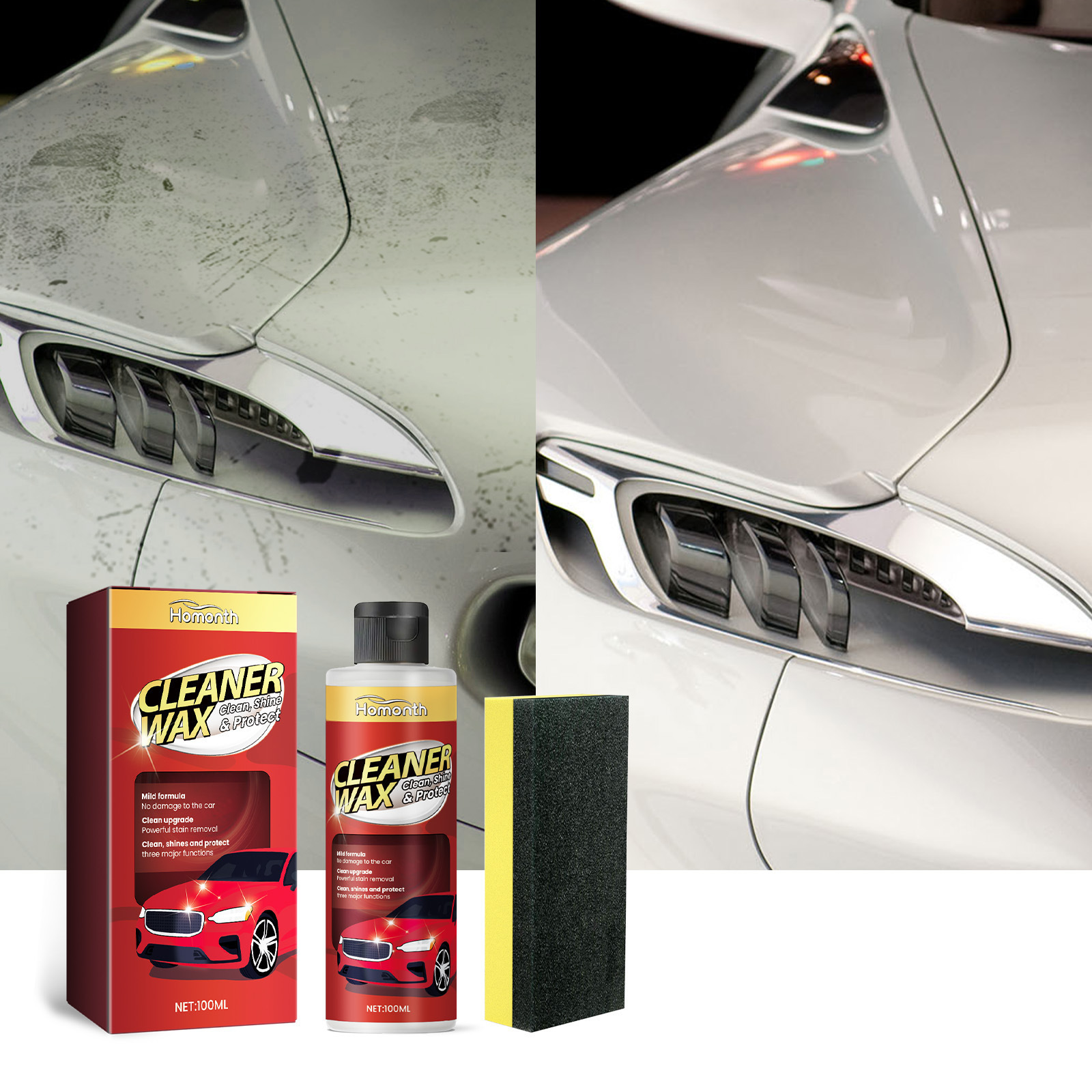 Homonth Car Scratch Protectant Car paint scratch repair maintenance Clean stains refurbish coating