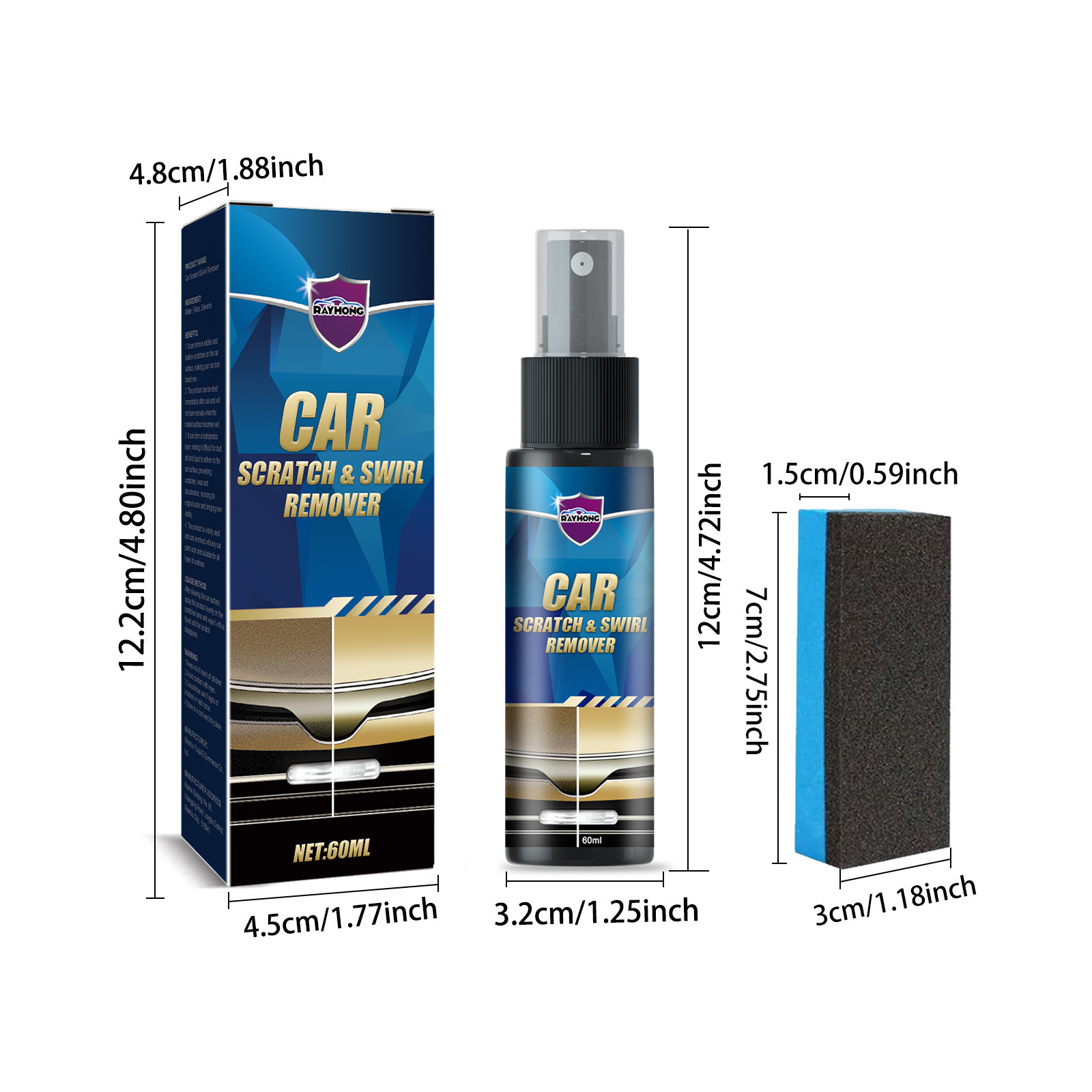 Rayhong Car Scratch Spray Car Paint Scratch Refinish Polishing Refinish Cleaning and care spray