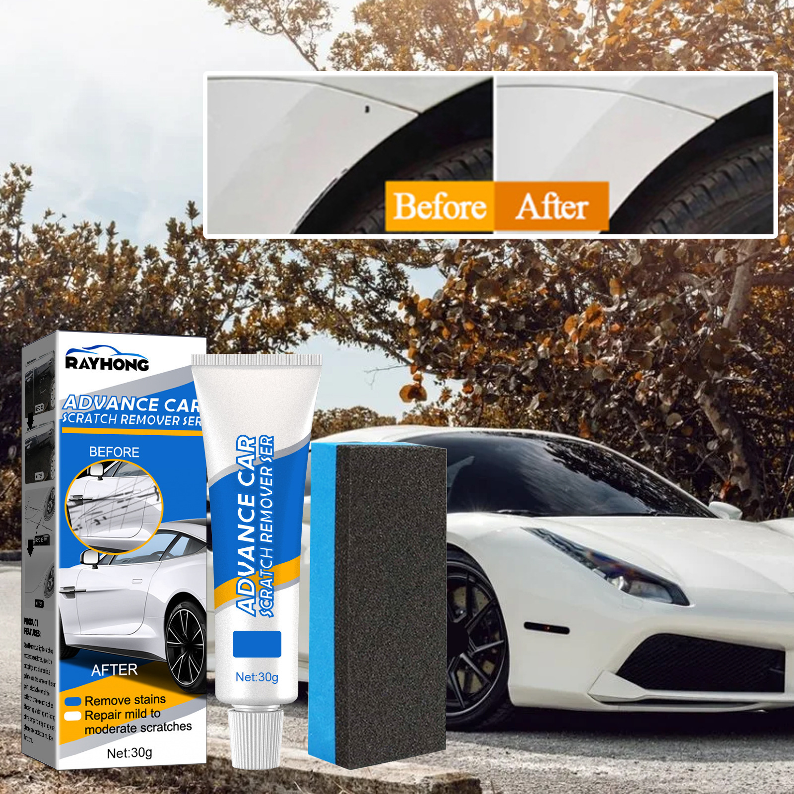 Wholesale Rayhong scratch-proof car repair adhesive metallic paint diy alloy wheel hub repair kit