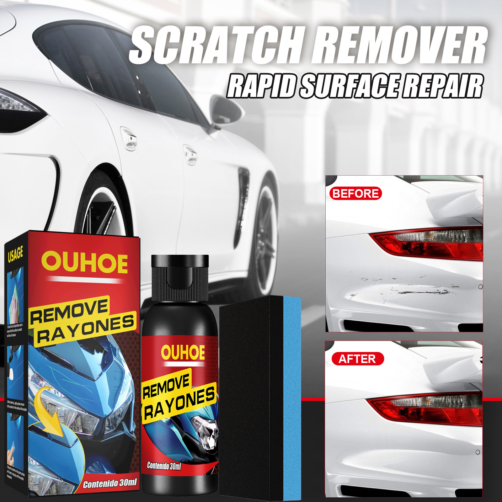 OUHOE Automotive Paint Scratch repair polish Remove scratch refurbishment repair car paint maintenance repair