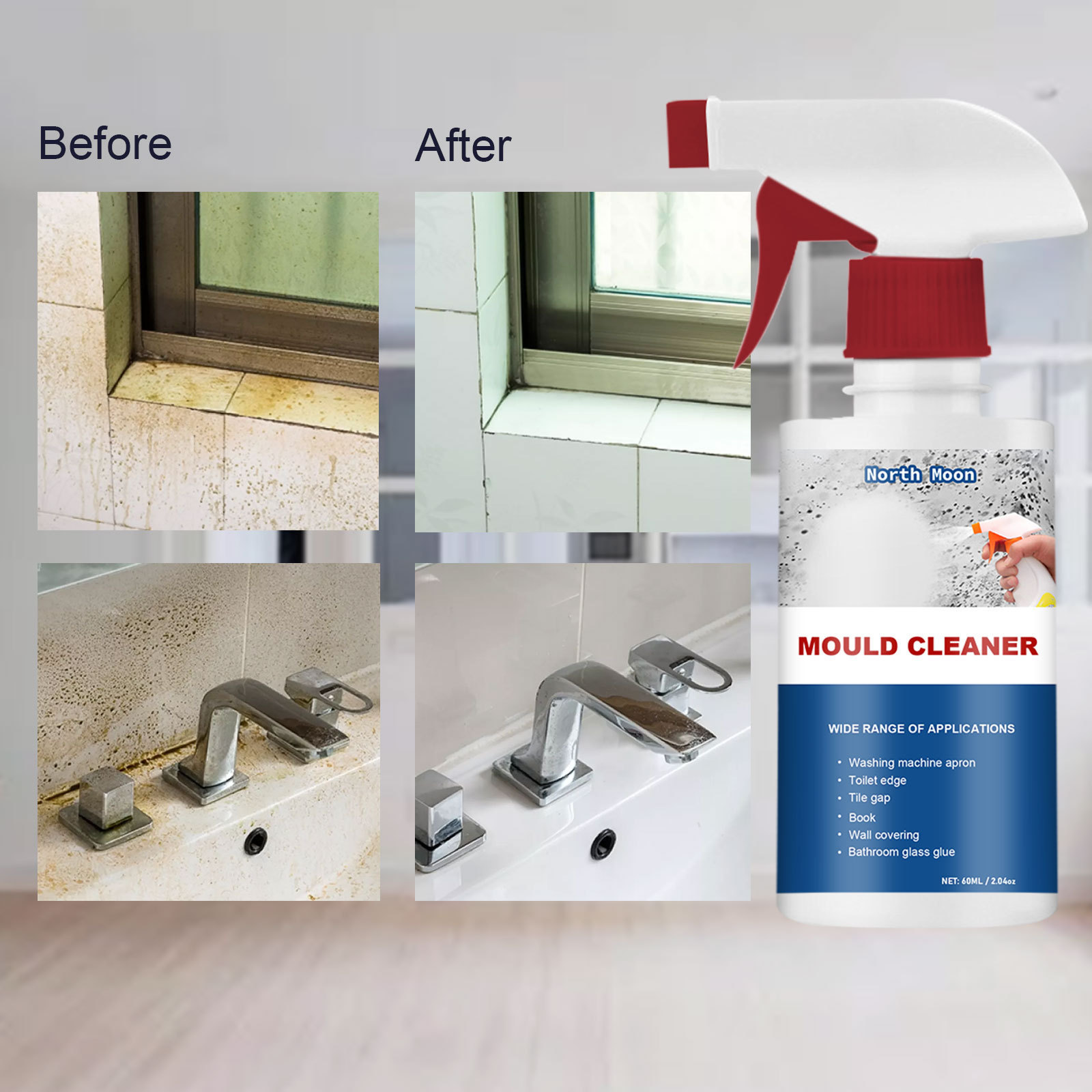 Mildew Foam Spray for walls kitchen ceiling Mild and effective mildew and odor removal cleaning spray