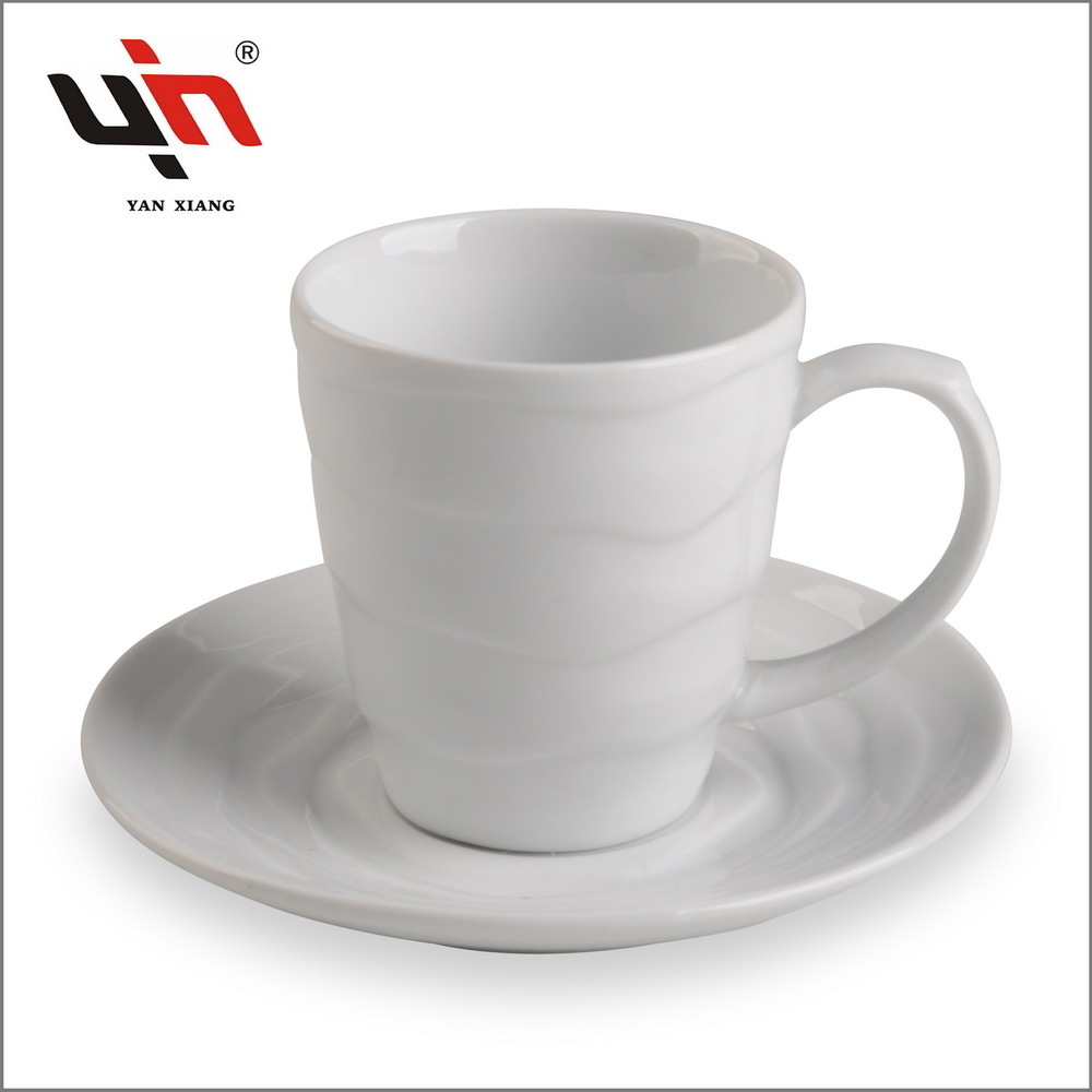 Custom Logo Design Ceramic Teacup Set White Porcelain Ceramic Tea Cups & Saucers Milk Cup Tea Coffees