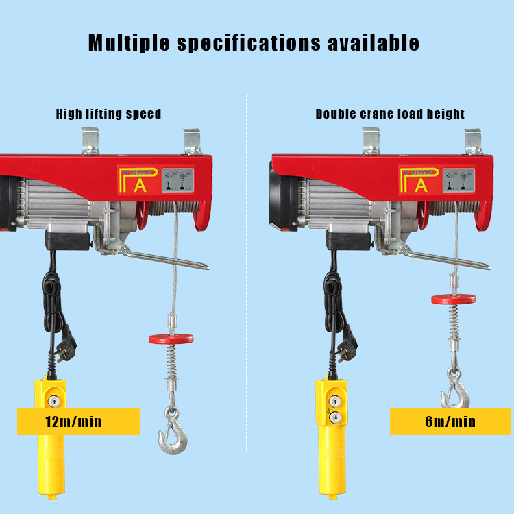 Price 600kg Crane Pa1000 Winch Construction Lift 500kg Small Motor 1000kg Mini Electric Hoist