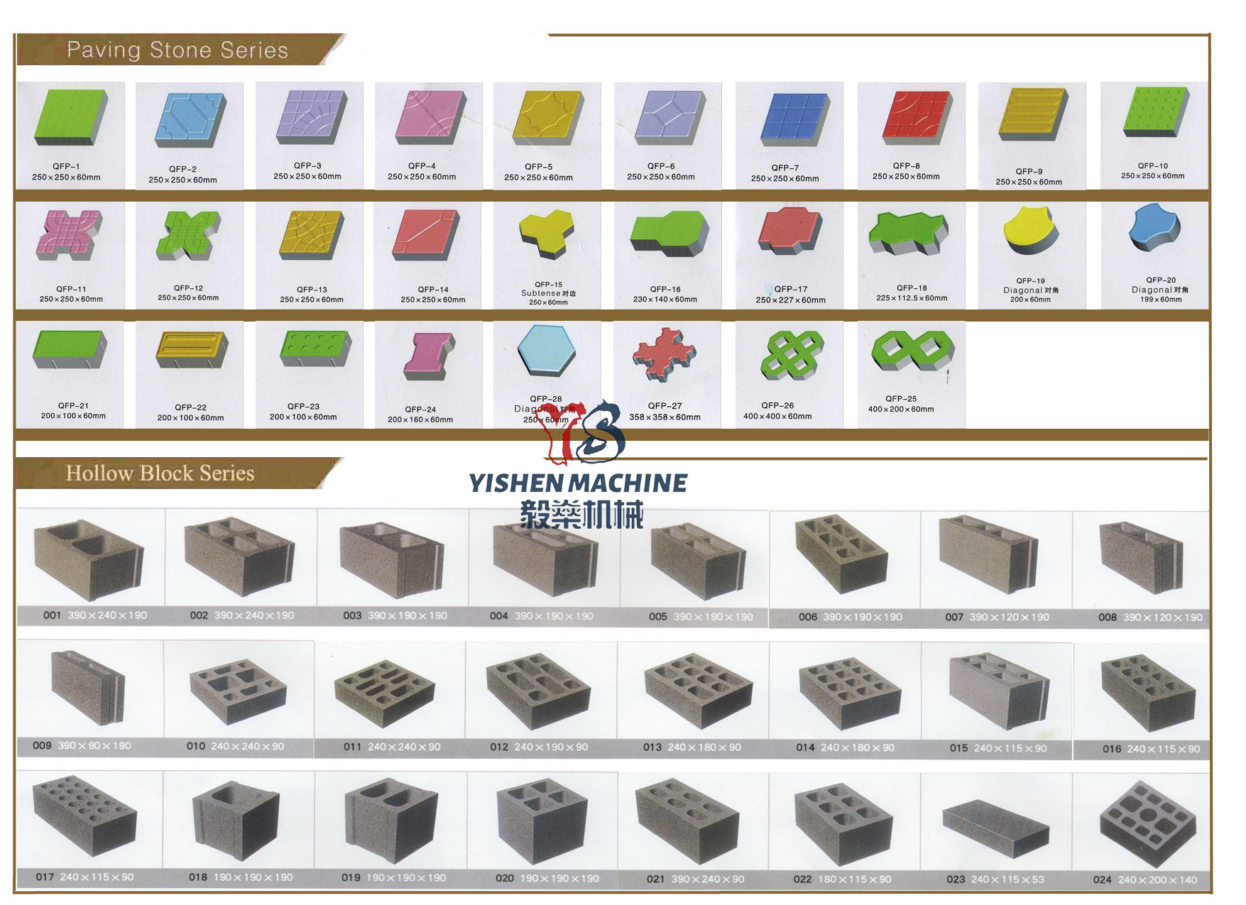 Cement foamed concrete block brick mold manufacture