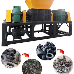 Highly efficient portable truck plant waste rubber tire recycling tire shredder