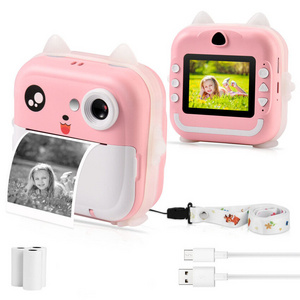 YYTech Q5 2.4 Inches 5MP Ink Free Printing Mini Digital Video Selfie Kids Instant Print Camera for Children Aged 3-12 Toys Gift