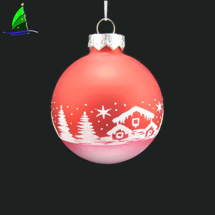 Artdragon Factory direct adornos de navidad small red glass ball sphere christmas ornaments bulk