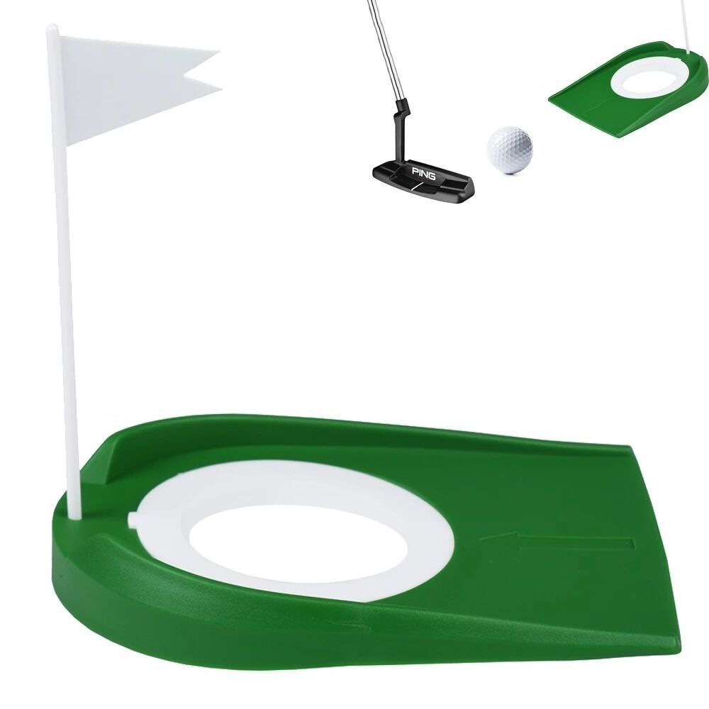 Golf Trainer Foldable Putter Disc Indoor Home Office Portable Golf Training Aids Putting Practice Disk With Flag