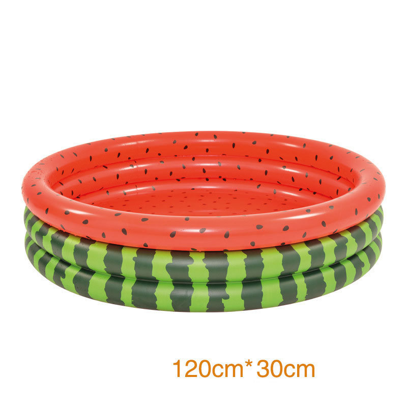 Outdoor PVC Three Floor Printing Watermelon kids Inflatable Round Swimming Pool