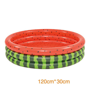 Outdoor PVC Three Floor Printing Watermelon kids Inflatable Round Swimming Pool