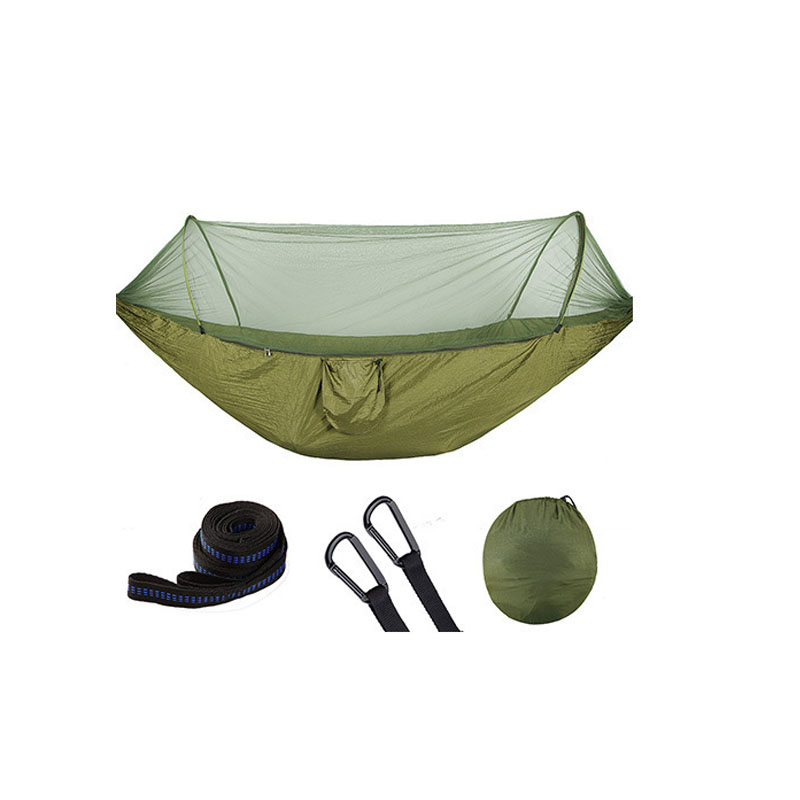 Outdoor Camping Portable Fully Automatic Quick Opening Hammock With Mosquito Net