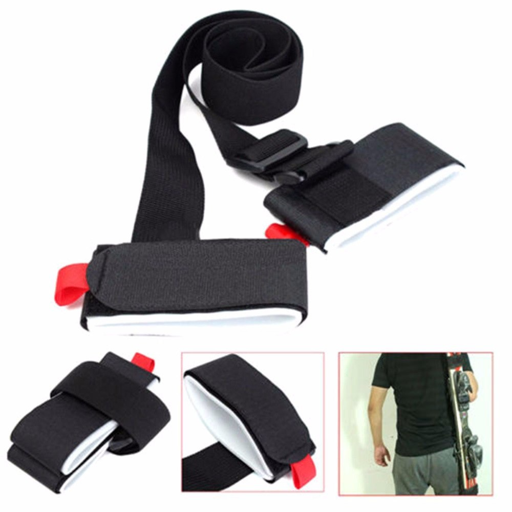 Adjustable Portable Skiing Pole Shoulder Protecting Ski Handle Carry Straps