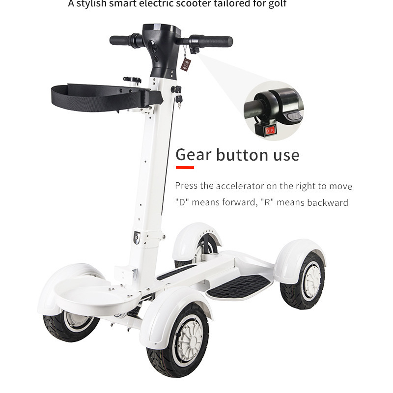 10 inches foldable 2000W Four wheels electric golf scooter with seat