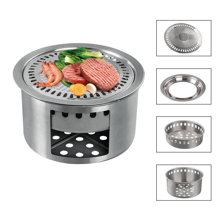 Outdoor Camping Multi Function Stainless Steel Firewood Camp Wood Burning Pellet Stove